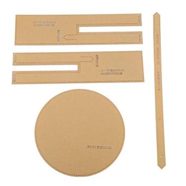 Imagem de Bolsa de ombro de modelo de acrílico transparente para artesanato em couro bolsa redonda bolsa padrão estêncil conjunto para artesanato manual de couro DIY