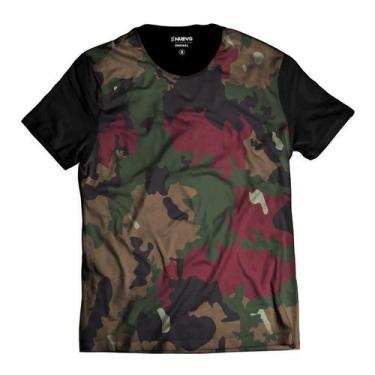 Imagem de Camiseta Estilosa Camuflada Exército Colors Marrom - Di Nuevo