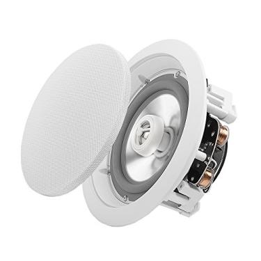 Imagem de Alto-falante de teto OSD ICE640WRS 16,5 cm, resistente ao clima, interno/externo, 150 W com tweeter de cúpula de titânio giratório (branco, par)