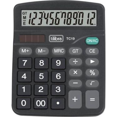 Imagem de Calculadora De Mesa 12 Dígitos Tc19 Preta - Tilibra