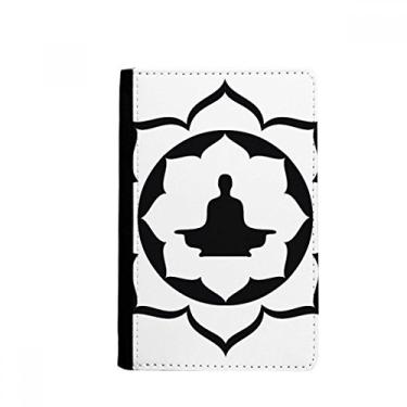 Imagem de Personalização Lotus Figura Ilustração Simples Padrão Porta Passaporte Notecase Burse Carteira Capa Cartão Bolsa, Multicolor