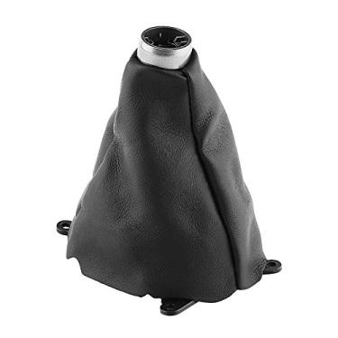 Imagem de Terisass – Kit de porta-malas para carro com moldura para câmbio de câmbio manual de couro PU capa de proteção contra poeira e botão de reposição para Honda Civic 2006-2012
