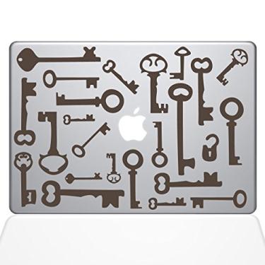 Imagem de The Decal Guru Adesivo de vinil para MacBook de chaves de esqueleto - MacBook Pro de 15 polegadas (2016 e mais recente) - Marrom (1266-MAC-15X-BRO)
