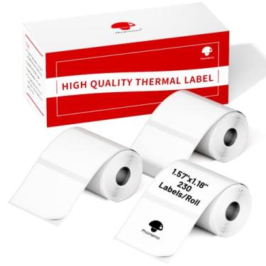 Imagem de Phomemo Etiquetas - 3 rolos M110/M100/M220/M221/M150/M250/M108 etiquetas térmicas 40 x 30 mm, papel autoadesivo quadrado multiuso M110, etiquetas de nome para crianças, escola, 230 etiquetas/rolo