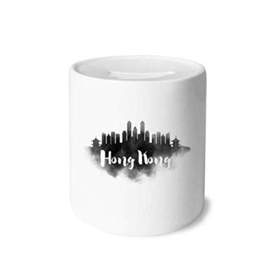 Imagem de DIYthinker Caixa de Dinheiro Hongkong China Landmark Ink City, Caixa de Cerâmica Porta-Moedas Presente