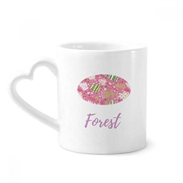 Imagem de Caneca colorida de tinta de flor caneca de cerâmica para café copo de coração de vidro