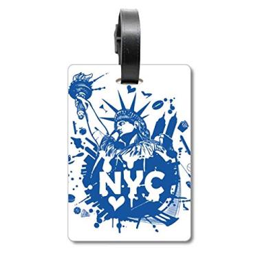 Imagem de New York City USA of Liberty Bolsa de mala com etiqueta para cartão de bagagem