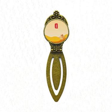 Imagem de Marcador de página circular branco Dew Twenty Four Solar Term Bookmark Retro Office Label