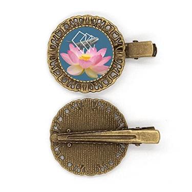Imagem de Presilha de cabelo com flor de flor de lótus sagrada grampo de cabelo