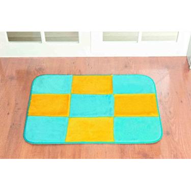 Imagem de Guga Tapetes Tapete Retangular Patchwork, Azul Turquesa