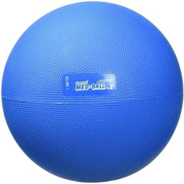 Imagem de Bola De Peso 2Kg Medball 23cm Azul Gymnic Italiana Treino Esportivo Fu