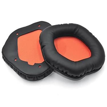 Imagem de MOOKEENONE 1 par de almofadas de couro de proteína + esponja, acessório para fones de ouvido sem fio para Asus Strix 7.1 Strix 2.0 Strix PRO Strix DSP acessórios