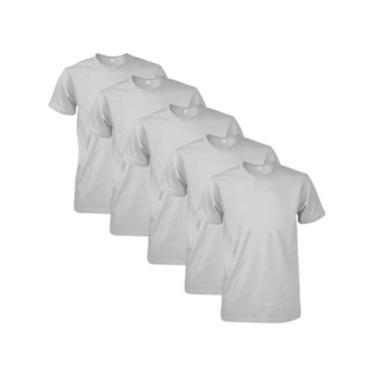 Imagem de Kit Com 5 Camisetas Lisas Esportivas Masculina Cinza - Abafarto