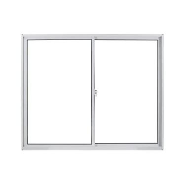 Imagem de Janela de Alumínio de Correr 120x150cm 2 Folhas com Vidro Mini Boreal Soft MGM Branco