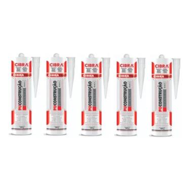 Imagem de 5 Selante Adesivo Poliuretano Cibra Pu Construção 400 Branco