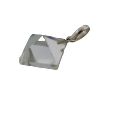 Imagem de Colar Pirâmide Pedra Cristal Natural Extra Pino Prata 950