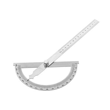 Imagem de Localizador de ângulo de cabeça redonda de 180 graus transferidor de aço inoxidável com braço ajustável de 15 cm para desenho de marcenaria, 1 peça, (Bettomshin)