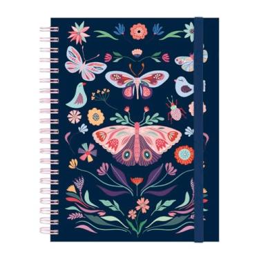 Imagem de Caderno Universitário Plus Butterfly Marinho e Rosa 12 Matérias