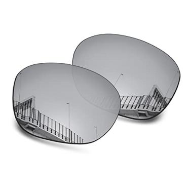 Imagem de Well-aimed Lentes de substituição compatíveis com óculos de sol Oakley Garage Rock OO9175 - Irídio prateado polarizado