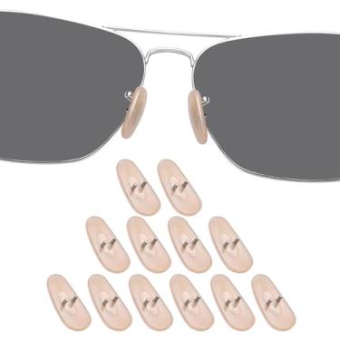 Imagem de DROGO 6 pares de almofadas de nariz de substituição de silicone macio amarelo para RayBan RB3025/RB3026/RB3044/RB3445/RB3516/RB3354/RB3478 óculos/óculos de sol, antiderrapante, amigo da pele