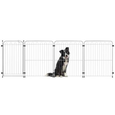 Imagem de Cercado Cachorro Pet - 3 Módulos + Portão - 82x68Cm - Branco - 30.033.01 - Petmix