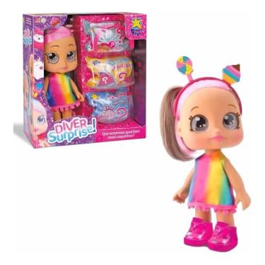 Imagem de Boneca Dolls Diver Surprise Vinil Acessórios Surpresa Menina (8171ARCOIRIS)