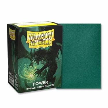 Imagem de 5 Packs Dragon Shield Dual Matte Power Metallic Green Standard Size 100 ct Card Sleeves Value Bundle!