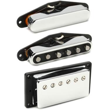 Imagem de Seymour Duncan Conjunto de captador Lari Basilio de 3 peças com ponte Trembucker - cromado