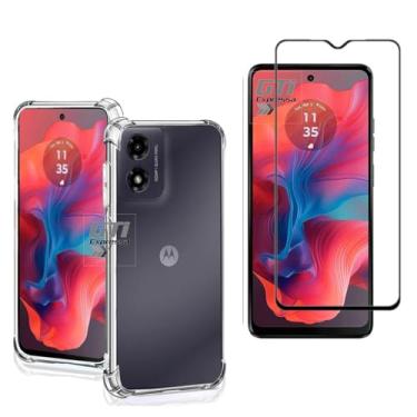 Imagem de Kit Capa Anti Impacto e Película de Vidro 3D 9D Compatível Com Motorola Moto G04S