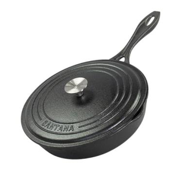 Imagem de Frigideira Líder Com Tampa de Ferro Fundido 24 Cm Santana