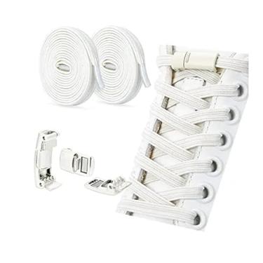 Imagem de Lock Shoe Laces Elastic No Tie Shoelaces Sneakers Shoelace Kids Adult Rubber Band Laces One Size Fits All Shoes(BEIGE)