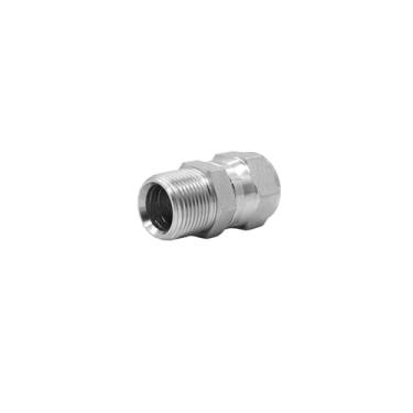 Imagem de BEITERSTOE Adaptador de mangueira hidráulica 6505-12-12 encaixe macho de 3/10.2 cm (3/10.2 cm-14NPTF) × 3/10.2 cm fêmea JIC 37° giratório (1-1/40.6 cm-12UNF) Conector de juntas de tubo reto aço