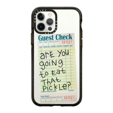 Imagem de CASETiFY Capa Impact para iPhone 12 / iPhone 12 Pro - The Pickle Case da Laundry Room Studios - Preto transparente