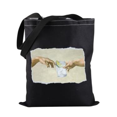 Imagem de PWHAOO Sacola para bebidas, presente para amantes de gin, presente para amantes de bebidas alcoólicas, presente para amantes de bebidas alcoólicas, presente para amantes de bebidas, Bolsa para beber