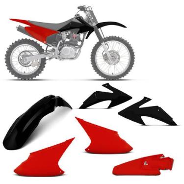 Imagem de Kit plástico personalizado crf 230f 2008 à 2014 - 4 itens (paralama di