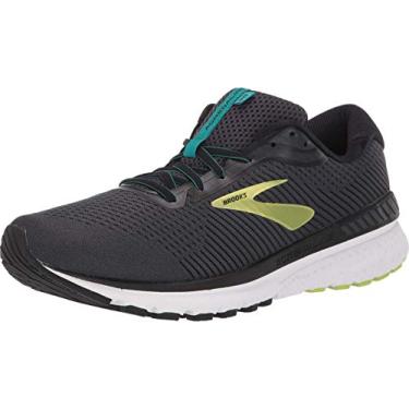 Imagem de Brooks Adrenaline GTS 20 Tênis de corrida masculino, Preto/Limão/Grama Azul, 10