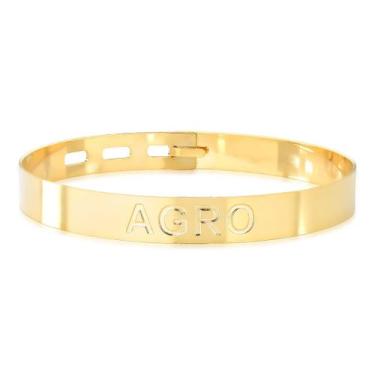 Imagem de Bracelete Agro Revestido em Ouro - Unissex - VL ACCESSOIRES