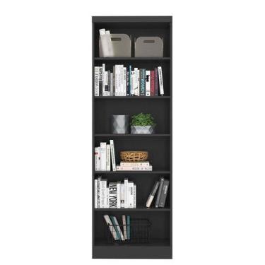 Imagem de Estante Multiuso para Livros 1404 5 Prateleiras Preto Qmovi, Preto