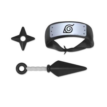 Imagem de Brinquedo Kit Ninja - Naruto Shippuden Elka Bandana Kunai Shuriken Ori
