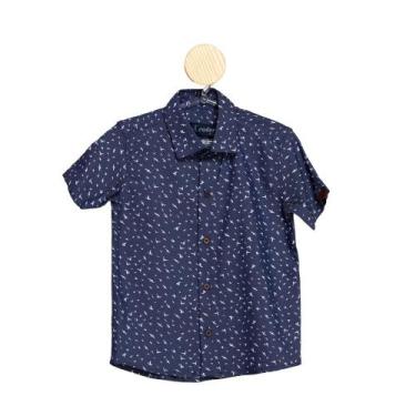 Imagem de Camisa Social Teodoro MC Infantil Estampa Gaivotas Casual - Teodoro Ca