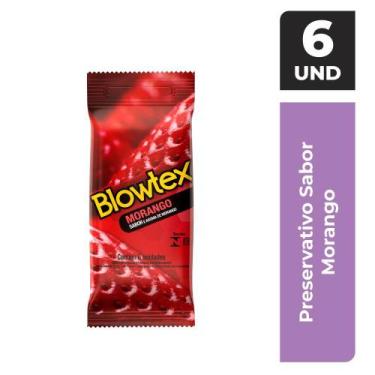 Imagem de Preservativo Blowtex Morango c/ 6 Unidades