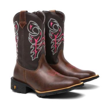 Imagem de Botinha Texana Infantil Com Zíper Del-F - John Country, 32