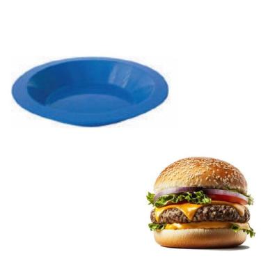 Imagem de Prato Fundo 600ml Jantar Plástico Malta 21,5cm Azul