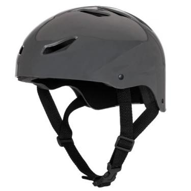 Imagem de Capacete Proteção Skate, Patins, Bike... Profissional - Strong, Cinza,