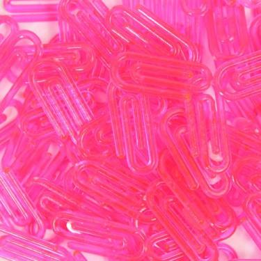 Imagem de Clips Pequeno 2,5cm Para Prender Papel Colorido Rosa Neon - 300 Peças 