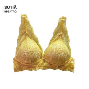 Imagem de Top Regatão (Sutiã  Regatão com Bojo e Detalhe de Renda nas Alças). - 