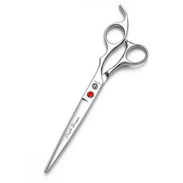 Imagem de Tesouras de corte de cabelo de salão com borda afiada (16,5 cm / 12,7 / 14 / 15,2 / 16,5 / 17,8 / 19,0 / 20,3 / 22,8 / 25,4 cm – Tesoura de cuidados para animais de estimação/cachorro com bolsa – perfeita para barbeiro ou tosador de estimação (16,5 cm)