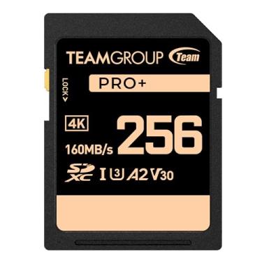 Imagem de TEAMGROUP PRO 256GB UHS-I U3 A2 V30 4K UHD Velocidade de leitura/gravação de até 160/120MB/s SDXC cartão de memória para Vloggers, cineastas, fotógrafos e curadores de conteúdo profissionais TPPSDX256GIA2V3001