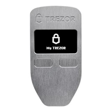 Imagem de Trezor One 5º aniversário edição limitada de alumínio – Carteira de hardware de criptomoeda – o armazenamento frio mais confiável para Bitcoin, Ethereum, ERC20 e muito mais (metálico)
