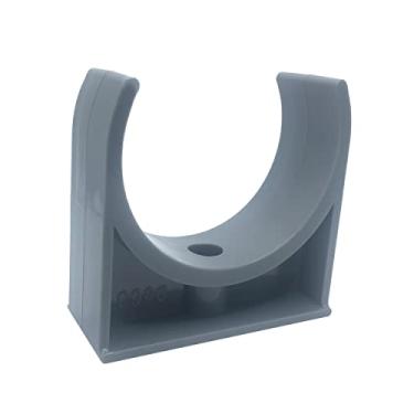 Imagem de Grampos de PVC para tubos de 63 mm/2,48 polegadas OD U-Hook Bandejas de TV Tubulação Suporte de Mangueira Suporte Pex Tubing Cinza 2 peças